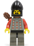LEGO cas244 Fright Knights - Knight 2, Black Chin-Guard, Quiver