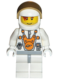 LEGO mm008 Mars Mission Astronaut with Helmet and Red-Brown Hair over Eye and Stubble